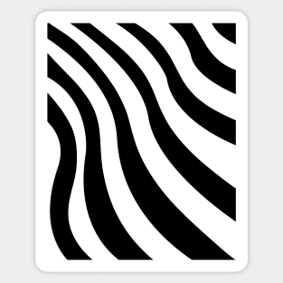 black and white swirly stripes background Sticker